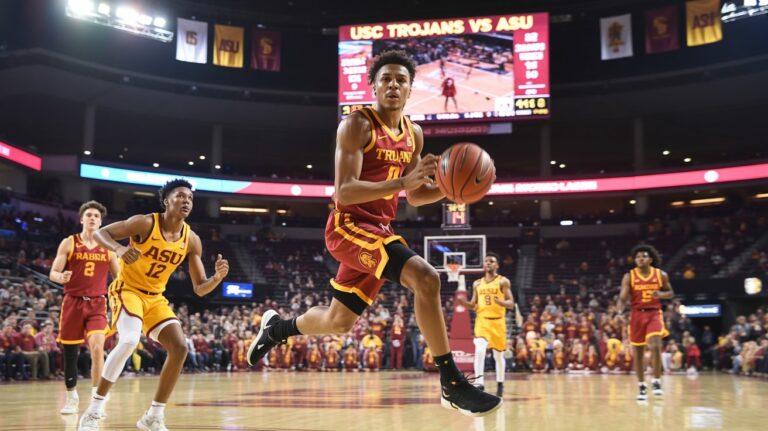 usc trojans men's basketball vs asu basketball match player stats​