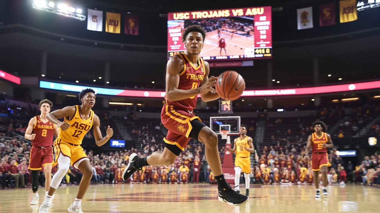 usc trojans men's basketball vs asu basketball match player stats​
