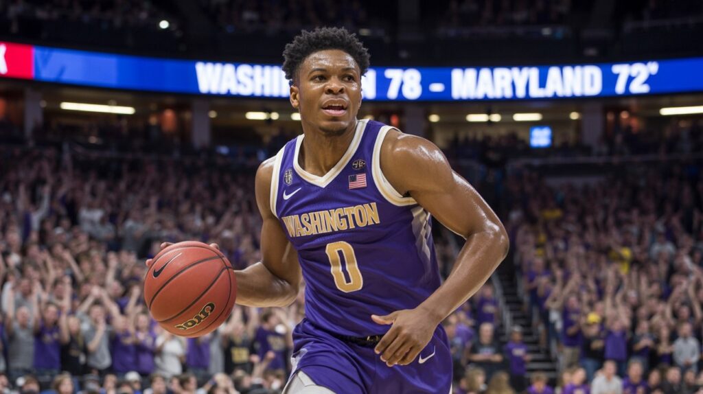 Washington Basketball vs Maryland Terrapins Men's Basketball Match Player Stats