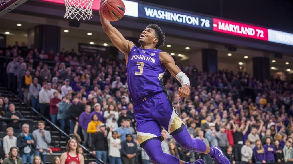 Washington Basketball vs Maryland Terrapins Men's Basketball Match Player Stats