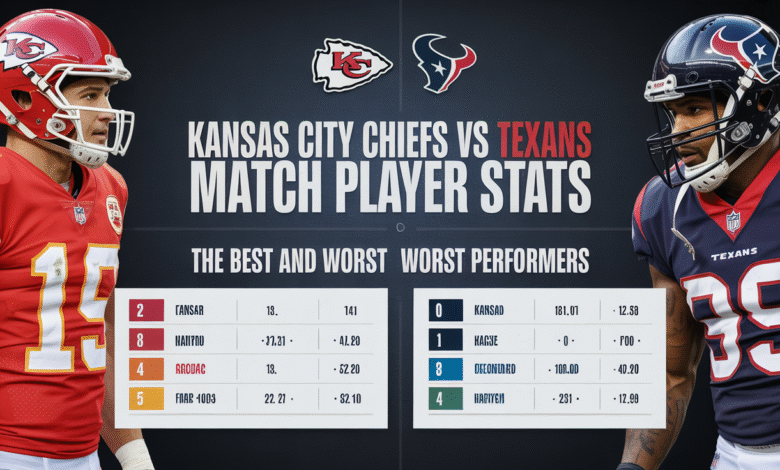 Kansas City Chiefs vs Texans Match Player Stats
