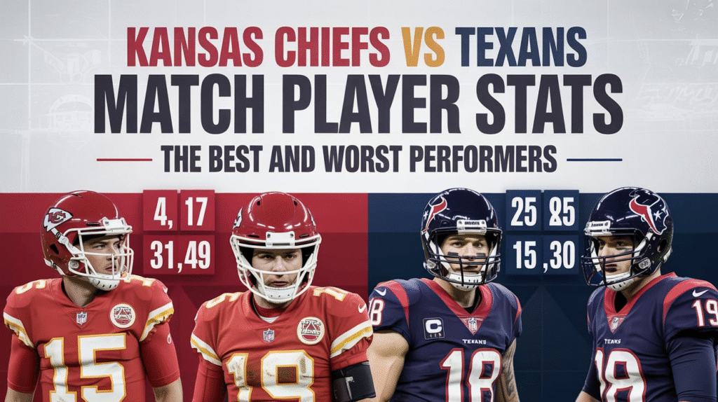 Kansas City Chiefs vs Texans Match Player Stats